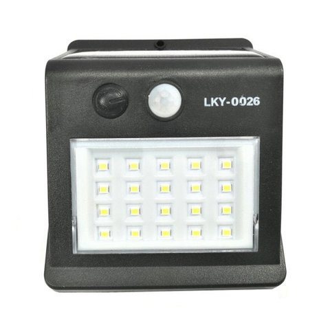 Arandela com 26 Leds com Sensor de Movimentos Recarga Solar