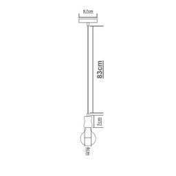 Luminária Pendente Basec E27 Bivolt:Grafite - 3