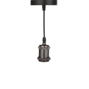 Luminária Pendente Basec E27 Bivolt:Grafite