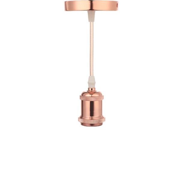 Luminária Pendente Basec E27 Bivolt:Rose