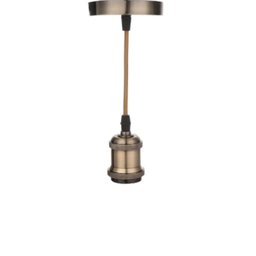 Luminária Pendente Basec E27 Bivolt:Bronze - 1
