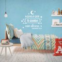 Ver imagem 1 de Adesivo Decorativo de Parede Salmos 121:3 Aquele que Te Guarda Não Dorme - Branco