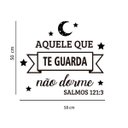 Ver imagem 2 de Adesivo Decorativo de Parede Salmos 121:3 Aquele que Te Guarda Não Dorme - Branco