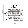 Adesivo Decorativo de Parede Salmos 121:3 Aquele que Te Guarda Não Dorme - Dourado - 2