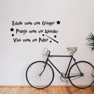 Adesivo Decorativo Frase Viva Como Um Potter Hogawarts Harry Potter Weasley Granger