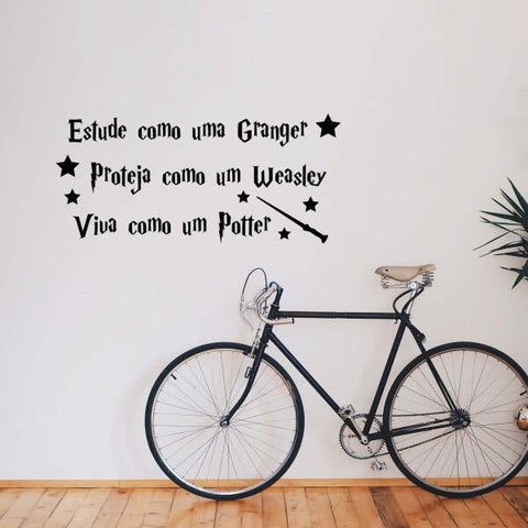 Adesivo Decorativo Frase Viva Como Um Potter Hogawarts Harry Potter Weasley Granger