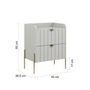 Ver imagem 4 de Kit 2 Mesas de Cabeceira Vênus Mdf 45cm