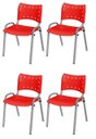 Ver imagem 2 de Cadeira Iso Base Cinza Escola, Escritório - Kit 4 Un