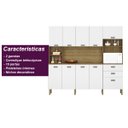 Ver imagem 6 de Armário de Cozinha Compacta 10 Portas 2 Gavetas Intense - Freijó/supremo