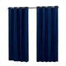 Cortina Blackout 2,80x2,20 Franzida Padrao para Sala Ilhos Corta Luz Cor Marinho - 1