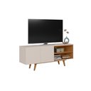 Ver mais imagens de Rack para TV Aldan 55 Polegadas 2 Portas Off White Matte/Freijó Colibri Decor