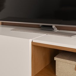 Rack Aldan para Tv "55 2 Portas - Colibri - Off White Matte / Frejo - 10