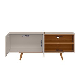 Rack Aldan para Tv "55 2 Portas - Colibri - Off White Matte / Frejo - 5