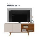 Ver imagem 4 de Rack para TV Aldan 55 Polegadas 2 Portas Off White Matte/Freijó Colibri Decor