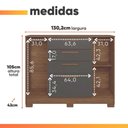 Ver imagem 3 de Cômoda 4 Gavetas 2 Portas com Cabideiro e Prateleira Íris
