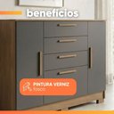 Ver imagem 5 de Cômoda 4 Gavetas 2 Portas com Cabideiro e Prateleira Íris