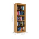 Ver imagem 3 de Livreiro Lena 4 Prateleiras 5 Nichos MDF Cinamomo Casah