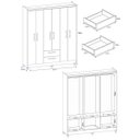 Ver imagem 4 de Guarda-Roupa Casal com Espelho 6 Portas 2 Gavetas Real Light Atualle Móveis