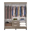 Ver imagem 2 de Guarda-Roupa Casal com Espelho 6 Portas 2 Gavetas Real Light Atualle Móveis