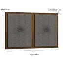 Ver imagem 3 de Painel Cabeceira Box Solteiro 0,90 Madeira Suede Cinza - Comprar Moveis em Casa