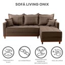 Ver imagem 7 de Sofá 3 Lugares Onix com Chaise Lado Direito 230cm em Linho
