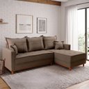 Ver imagem 1 de Sofá 3 Lugares Onix com Chaise Lado Direito 230cm em Linho