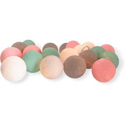 Bolinhas de Luz Cormilu Led, À Pilha, 20 Bolas, 2.8m, (rosa e Verde) - 2