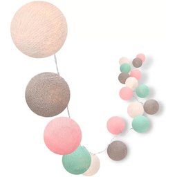 Bolinhas de Luz Cormilu Led, À Pilha, 20 Bolas, 2.8m, (rosa e Verde) - 1