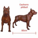 Ver imagem 1 de ESCULTURA CACHORRO PIT BULL 02UN FERRO FUNDIDO PRONTO ARTES