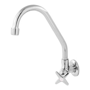 Torneira 1168 C-23 Metal Cromado Cozinha Bica Móvel Parede