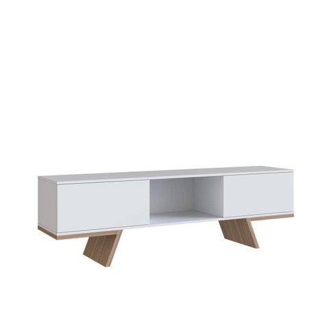 Rack para Tv até 60 Polegadas 156cm 2 Portas Nobu Branco/montana B110