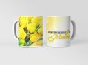 Ver imagem 1 de Caneca Ecf Dia da Mulher - Tulipas Amarelas Porcelana Branca 325ml