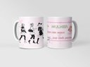 Ver imagem 1 de Caneca Ecf Dia da Mulher - Toda Mulher Deixa Marca Porcelana Branca 325ml