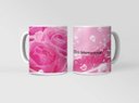 Ver imagem 1 de Caneca Ecf Dia da Mulher - Rosas Porcelana Branca 325ml