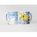 Ver imagem 1 de Caneca Ecf Dia da Mulher - Margaridas Porcelana Branca 325ml