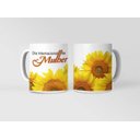 Ver imagem 1 de Caneca Ecf Dia da Mulher - Girassóis Porcelana Branca 325ml