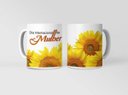 Ver imagem 1 de Caneca Ecf Dia da Mulher - Girassóis Porcelana Branca 325ml
