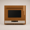 Ver imagem 2 de Painel Ripado Completo com Rack Ayrah - Belaris Móveis:Naturalle Off White