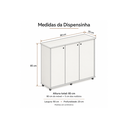 Ver imagem 7 de Armario Organizador Multiuso Dispensinha 100% MDF 20cm de Profundidade