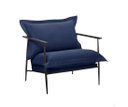 Ver imagem 1 de Poltrona Decorativa Base Preta Sara Cor Azul