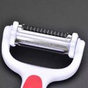 Ver imagem 5 de Descascador Legumes Frutas 3 Tipos Lâmina Aço Inox Julienne Serrilhada Corte Afiado Preciso