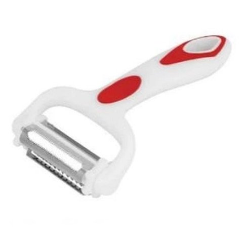 Descascador Legumes Frutas 3 Tipos Lâmina Aço Inox Julienne Serrilhada Corte Afiado Preciso