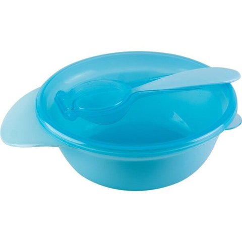 Bowl com Tampa e Colher Azul