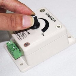 Dimmer Controle Rotatório 12-24V Analógico Lâmpada Fita LED Regulador Potência Energia Tensão - 2