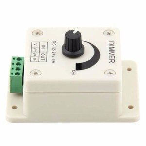 Dimmer Controle Rotatório 12-24V Analógico Lâmpada Fita LED Regulador Potência Energia Tensão