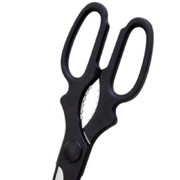 Tesoura Cozinha Aço Inox Corte Multiuso Embalagem Ossos Aves Resistente Anatômica Cabo - 3