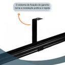 Ver imagem 4 de Kit 3 Peças Gancho Longo Perfilado 38x38mm Cor Preta