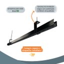 Ver imagem 5 de Kit 3 Peças Gancho Longo Perfilado 38x38mm Cor Preta