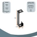 Ver imagem 3 de Kit 3 Peças Gancho Longo Perfilado 38x38mm Cor Preta