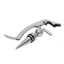 Ver imagem 3 de Kit Vinho 2 Peças Canivete Abridor Saca Rolhas Tampa Garrafa Rosca Metal Inoxidável Presente